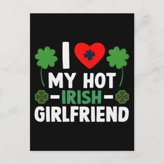 Cartes Pour Fêtes Annuelles I love my hot irish girlfriend st patrick t shirt 