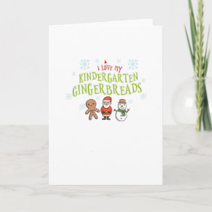 Cartes Pour Fêtes Annuelles I Love My Kindergarten Teacher Christmas
