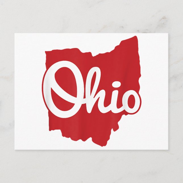 Cartes Pour Fêtes Annuelles I love My Ohio Home Script Ohio (Devant)