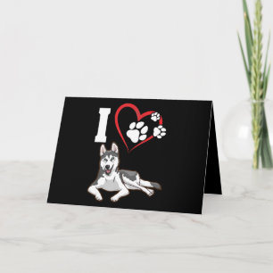 Cartes Pour Fêtes Annuelles I love my siberian husky dog Home Decor Venin