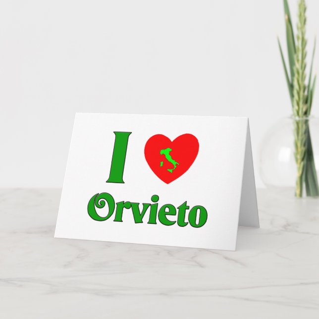 Cartes Pour Fêtes Annuelles I Love Orvieto Italie (Devant)
