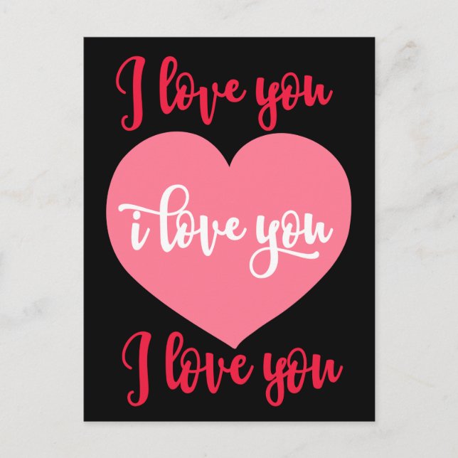Cartes Pour Fêtes Annuelles I Love You Big Heart for Valentine's Day (Devant)