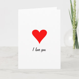 Cartes Pour Fêtes Annuelles I Love You Greeting Card Valentine's Day Blank