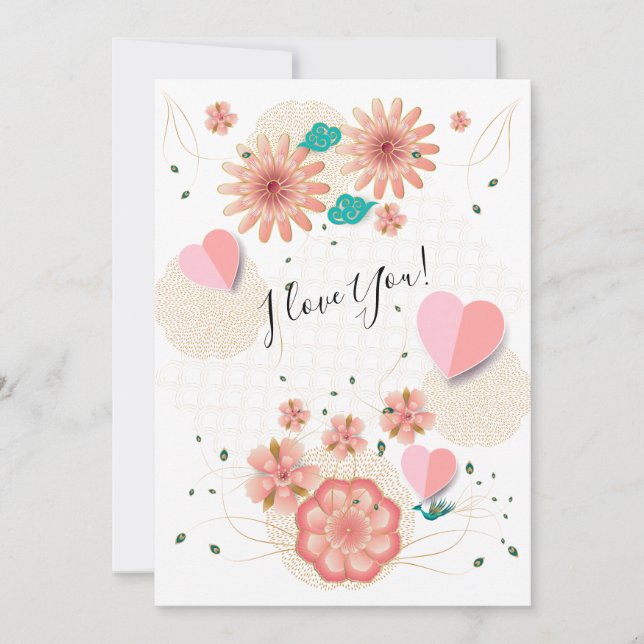 Cartes Pour Fêtes Annuelles "I Love You!" - Happy Valentine's Day Lovely (Devant)
