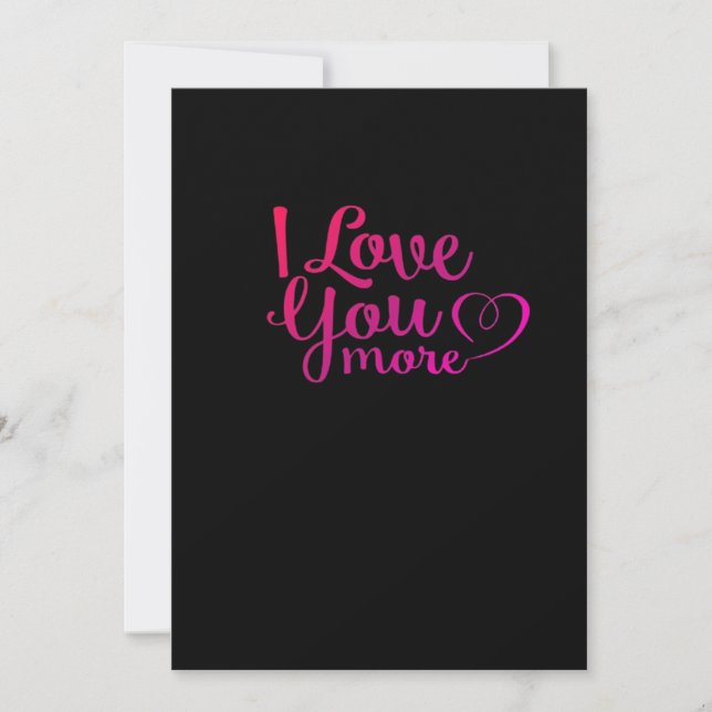 Cartes Pour Fêtes Annuelles I Love You More Soft Minimal Design  (Devant)