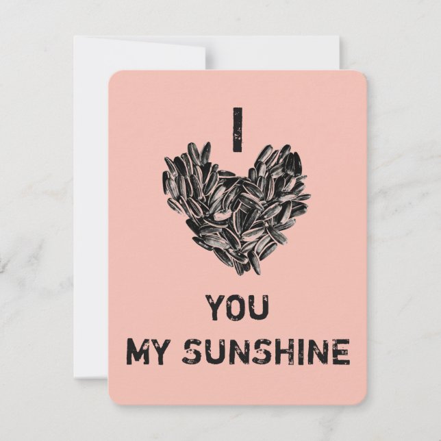Cartes Pour Fêtes Annuelles "I Love You My Sunshine" Drôle Cool unique (Devant)