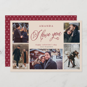 Cartes Pour Fêtes Annuelles I Love You Photo Collage Saint Valentin