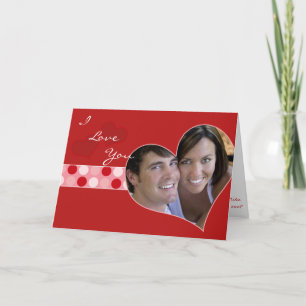 Cartes Pour Fêtes Annuelles I Love You Photo Folk Card