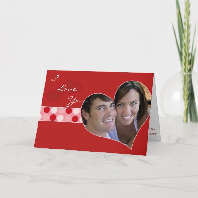 Cartes Pour Fêtes Annuelles I Love You Photo Folk Card (Devant)