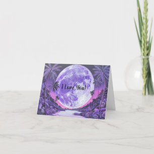 Cartes Pour Fêtes Annuelles I Love You-Super Moon-Valentine's Day-