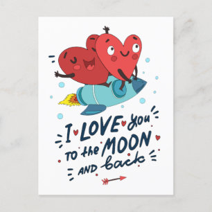 Cartes Pour Fêtes Annuelles I love you to the moon and back