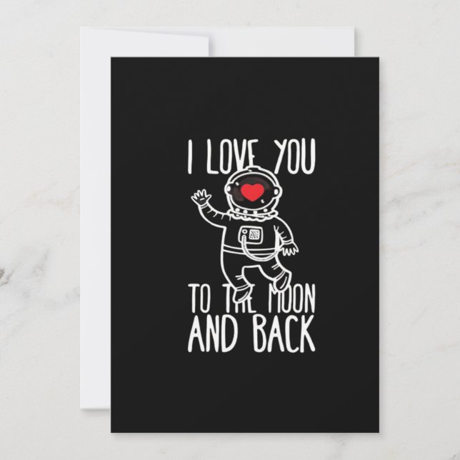Cartes Pour Fêtes Annuelles I Love You To The Moon And Back Trendy Style  (Devant)