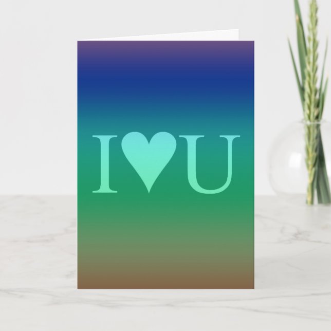 CARTES POUR FÊTES ANNUELLES I LUV U (Devant)
