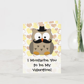 Cartes Pour Fêtes Annuelles I moustache vous à être mon Valentine