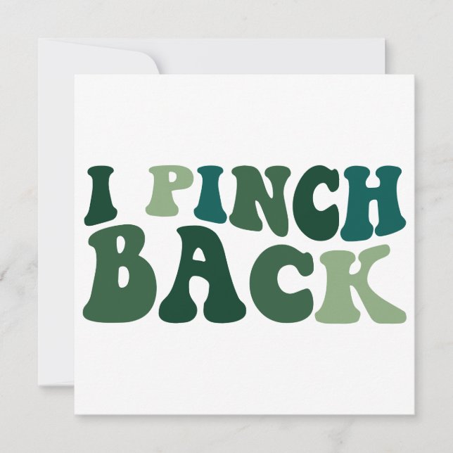Cartes Pour Fêtes Annuelles I Pinch Back Retro St Patrick’s Day PNG/SVG (Devant)