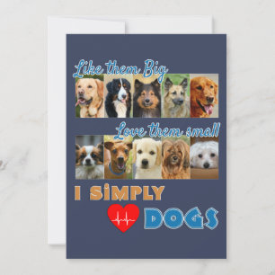 Cartes Pour Fêtes Annuelles I Simply Love Dogs Conception Photo