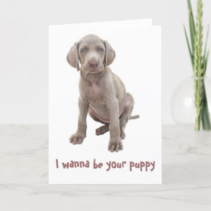 Cartes Pour Fêtes Annuelles I wanna be your puppy