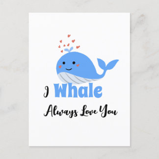 Cartes Pour Fêtes Annuelles I Whale Always Love You Valentine's Day Card