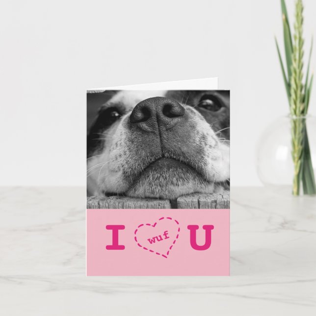 Cartes Pour Fêtes Annuelles I Wuf vous chienchien Valentine (Devant)