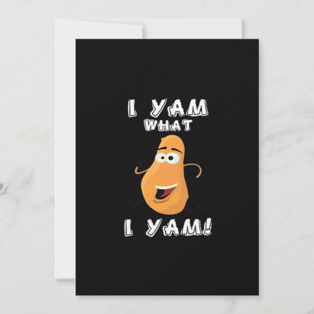 Cartes Pour Fêtes Annuelles I Yam What I Yam Classic Funny Meme (Devant)