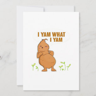 Cartes Pour Fêtes Annuelles I Yam What I Yam Trendy Basic