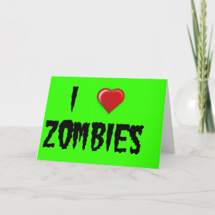 Cartes Pour Fêtes Annuelles I zombis de coeur