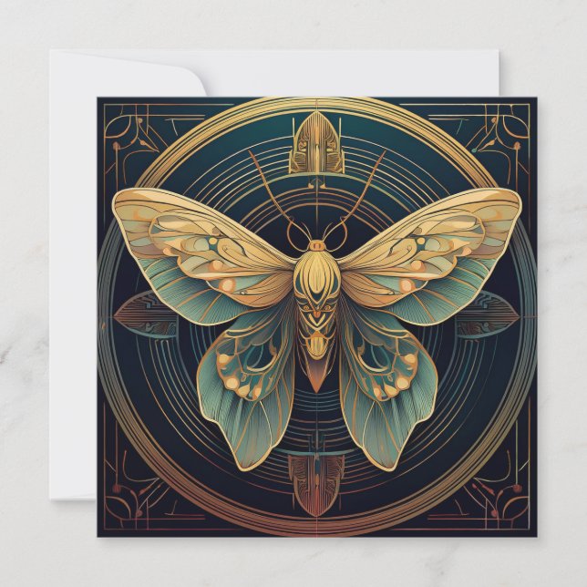 Cartes Pour Fêtes Annuelles IA Moth (Devant)