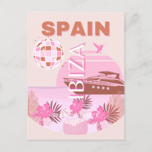 Cartes Pour Fêtes Annuelles Ibiza, Espagne, Art Voyage, Art Preppy, Pastel