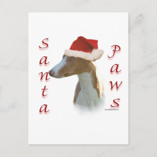Cartes Pour Fêtes Annuelles Ibizan Hound Père Noël Paws