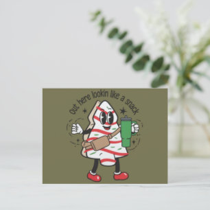 Cartes Pour Fêtes Annuelles Ici dehors ayant l'air d'un gâteau de Noël en form
