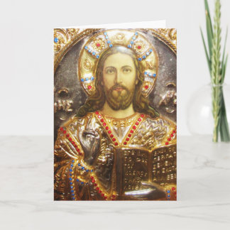 Cartes Pour Fêtes Annuelles Icon de Jésus-Christ