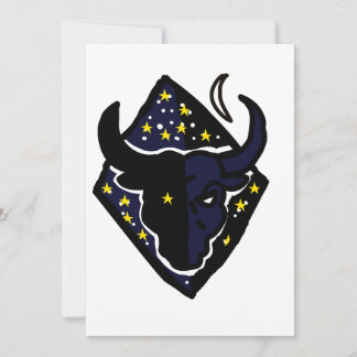 Cartes Pour Fêtes Annuelles Icône de taureau minimaliste