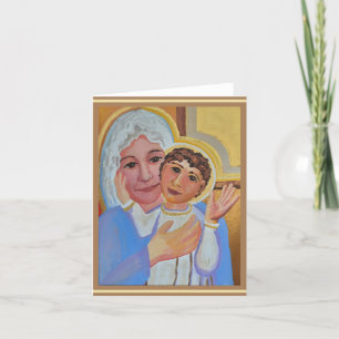 Cartes Pour Fêtes Annuelles Icône Madonna et Enfant