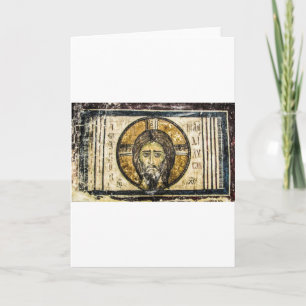 Cartes Pour Fêtes Annuelles Icône orthodoxe de Noël Saint mouchoir Jésus