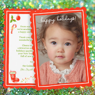 Cartes Pour Fêtes Annuelles Icônes Mignonnes Fantaisistes Noël PHOTO PERSONNAL