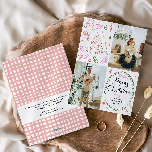 Cartes Pour Fêtes Annuelles Icônes Whimsical Main Drary Christmas Joyeux Noël  (Créateur téléchargé)