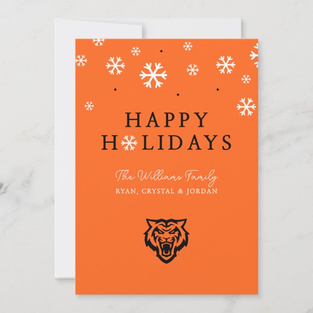 Cartes Pour Fêtes Annuelles Idaho State University Bengals Spirit Design (Devant)