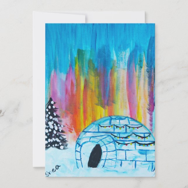Cartes Pour Fêtes Annuelles Igloo de fête (Devant)