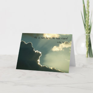 Cartes Pour Fêtes Annuelles Il est ressuscité   Luc 24 v 6