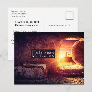 Cartes Pour Fêtes Annuelles Il Est Ressuscité Trois Croix Services de l'église