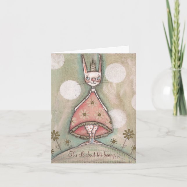 Cartes Pour Fêtes Annuelles Il est tout au sujet du lapin (Devant)