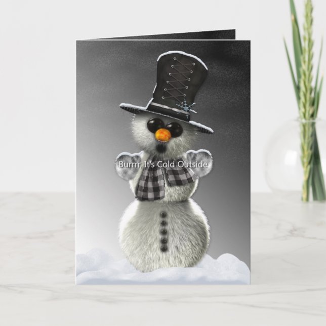 Cartes Pour Fêtes Annuelles Il fait froid dehors (Devant)