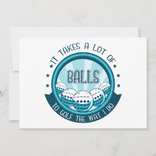 Cartes Pour Fêtes Annuelles Il Faut Beaucoup De Ballons Au Golf Comme Je Le Fa