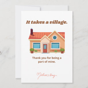 Cartes Pour Fêtes Annuelles Il faut tout un village, Bonne fête des mères