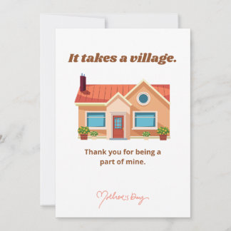 Cartes Pour Fêtes Annuelles Il faut tout un village, Bonne fête des mères