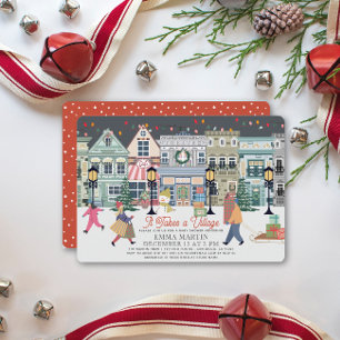 Cartes Pour Fêtes Annuelles Il Faut Un Baby shower Village Vacances