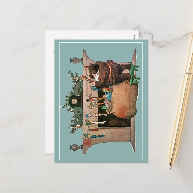 Cartes Pour Fêtes Annuelles Il ne parlait pas un mot (Devant/Arrière en situation)