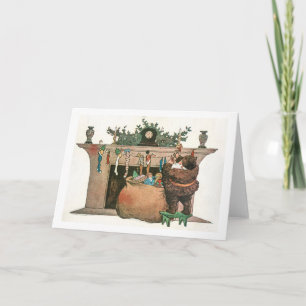 Cartes Pour Fêtes Annuelles Il ne parlait pas un mot Vintage Père Noël