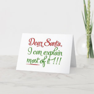 CARTES POUR FÊTES ANNUELLES IL NOUS VOIT QUAND NOUS DORMONS OH OH PAS HO HO