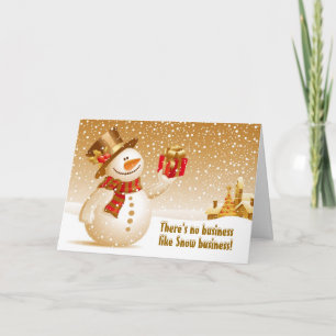 Cartes Pour Fêtes Annuelles Il n'y a pas d'affaires comme la neige !